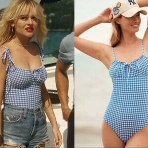 Beach Riot Betsy One Piece in Seaside Gingham XL Worn In We We’re Liars